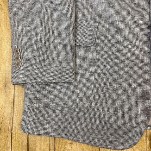 Brooks Brothers Wool Silk Linen Blazer Sport Coat 3 Roll 2 Light Blue 43L - Picture 5 of 12